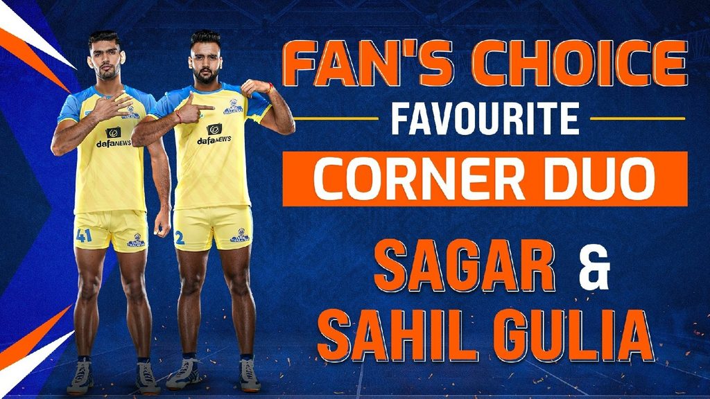 Fans Choice Favourite Corner Duo Sahil Gulia Sagar Vivo Pro Kabaddi