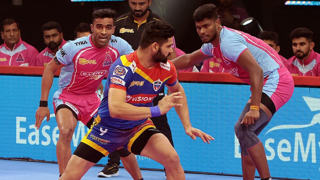 U P Yoddhas Vs Jaipur Pink Panthers In Match Of Pro Kabaddi Season