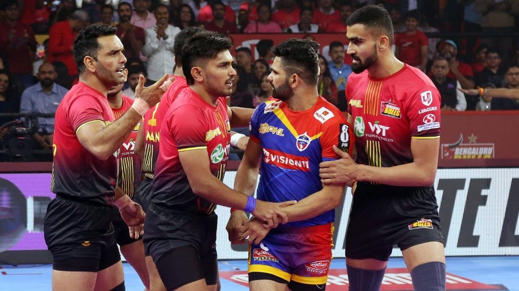 U P Yoddhas Vs Bengaluru Bulls In Match Of Pro Kabaddi Season