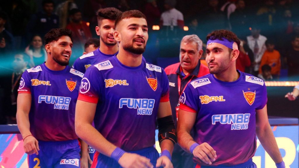 Dabang Delhi K.C. Beat Gujarat Giants 35-28 In Match 53 Of Pro Kabaddi ...