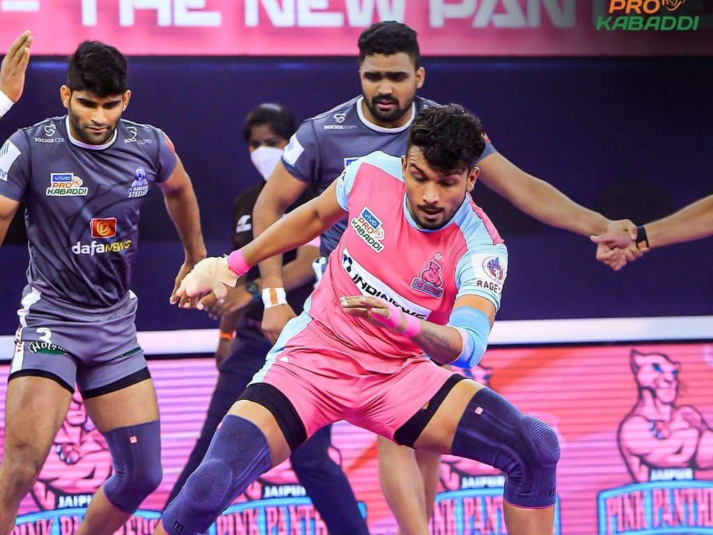 Haryana Steelers win 35-28 against Jaipur Pink Panthers in Pro Kabaddi  League Season 8